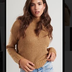 Garage mustard/brown turtleneck sweater